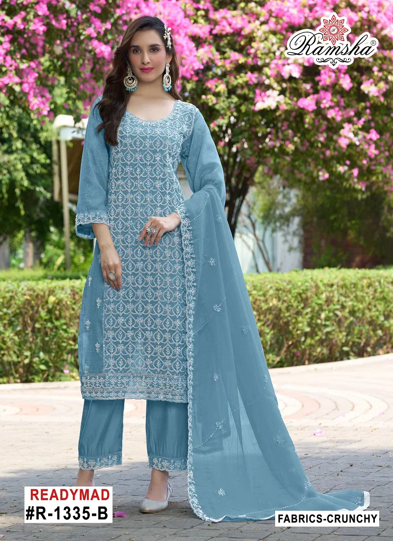 R 1335 Nx By Ramsha Crunchy Readymade Salwar Suits Orders In India